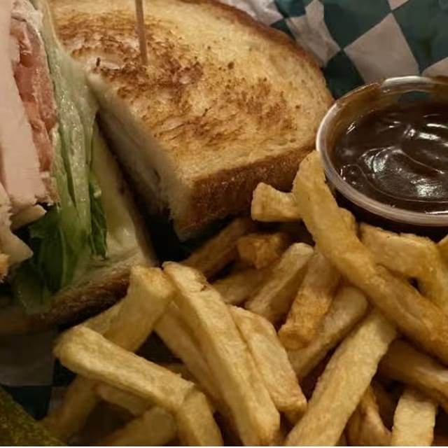 Grilled Turkey Basil Sandwich.